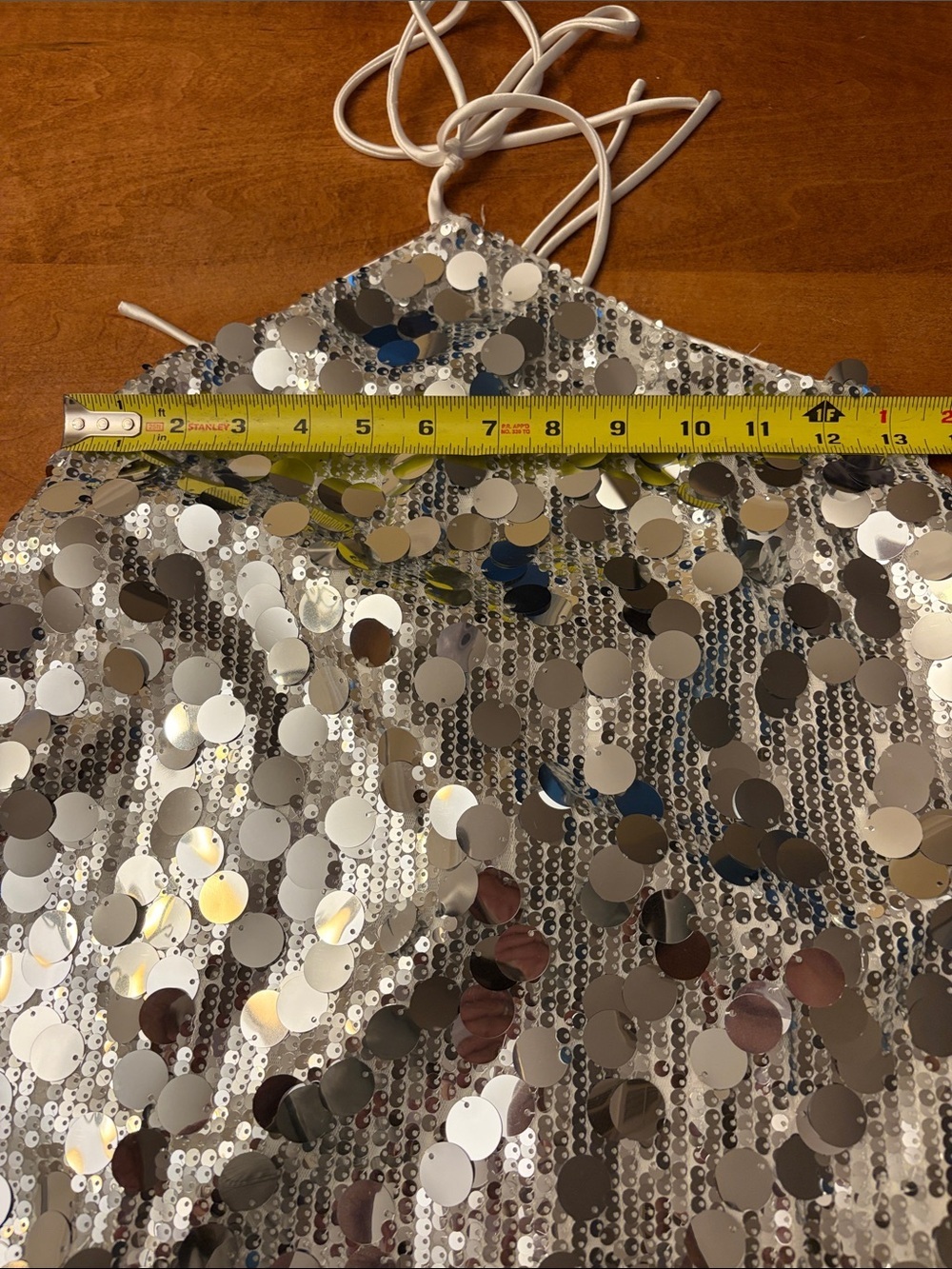Princess Polly Flourescent Silver Sequins Halter Mini Dress - Picture 7 of 11